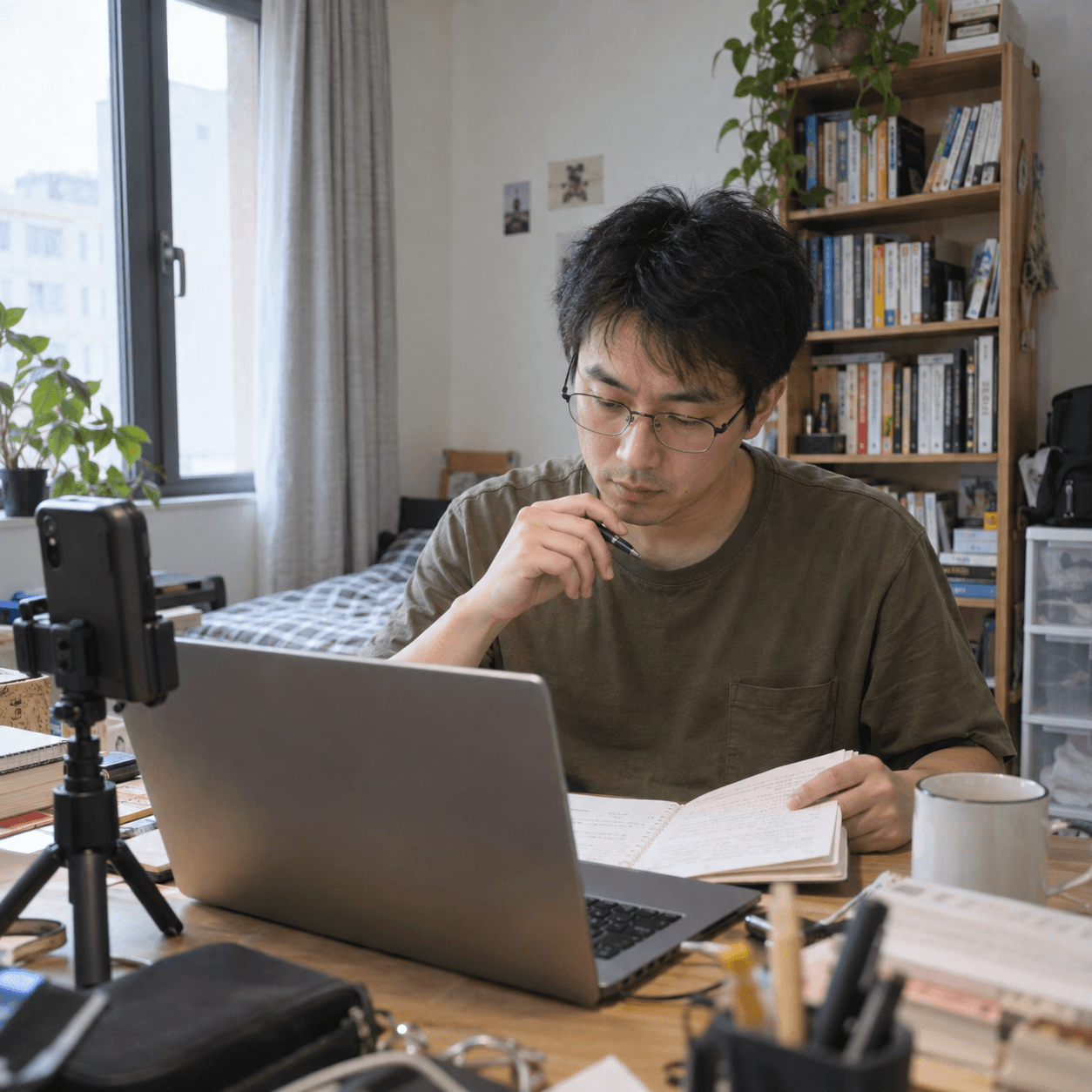 做内容的日常工作场景,AI 场景示意